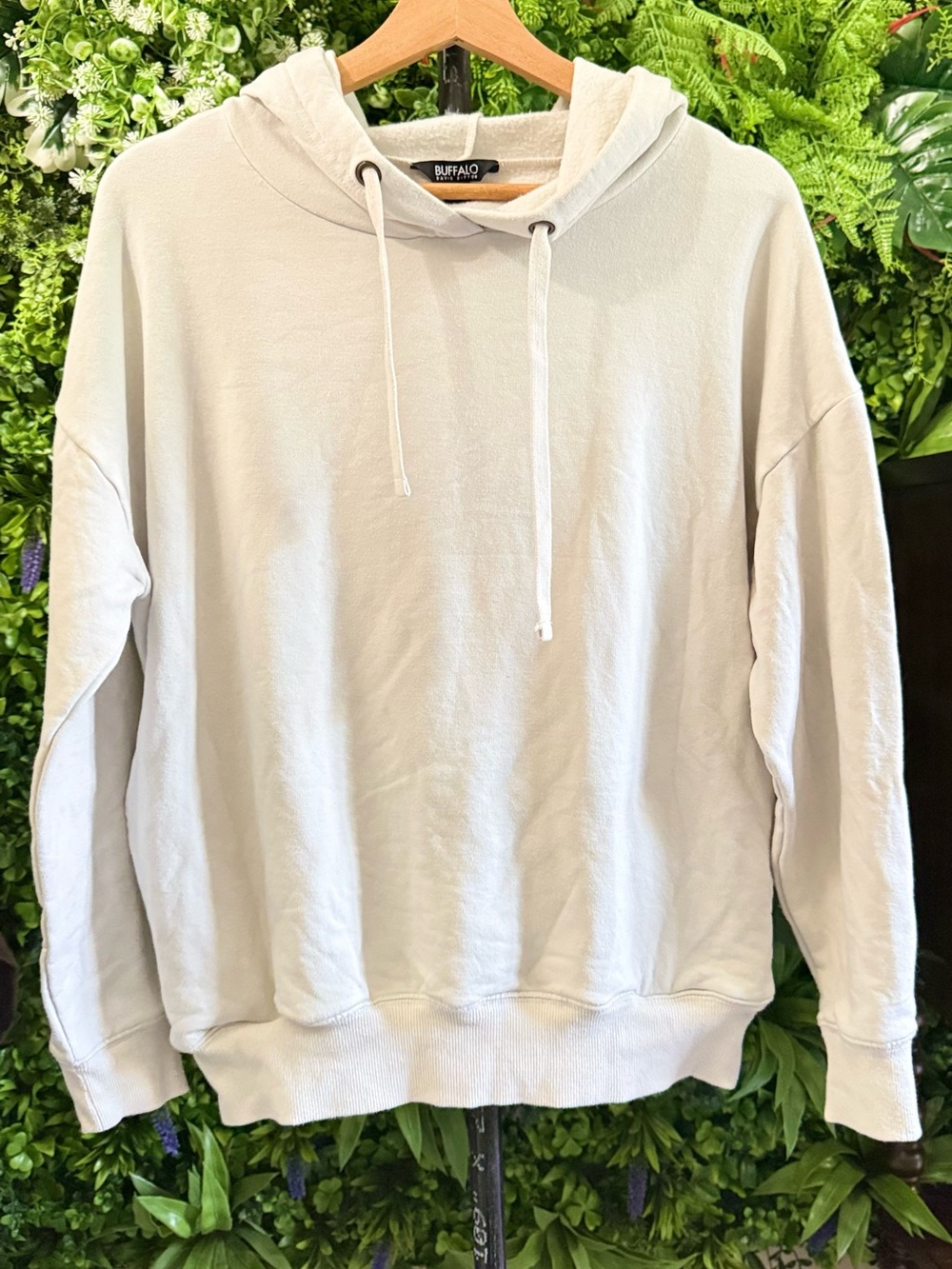 Buffalo David Bitton Cream Crewneck Hoodie Sweatshirt